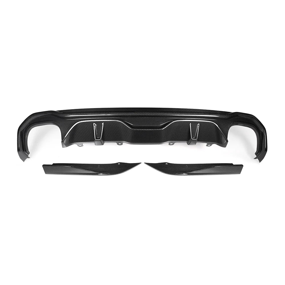 SOOQOO BMW 4 Series G26 Rear Diffuser Dual Tips In Prepreg Carbon Fiber
