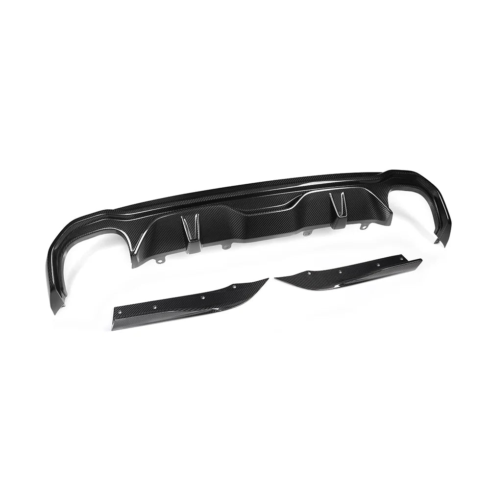 SOOQOO BMW 4 Series G26 Rear Diffuser Dual Tips In Prepreg Carbon Fiber