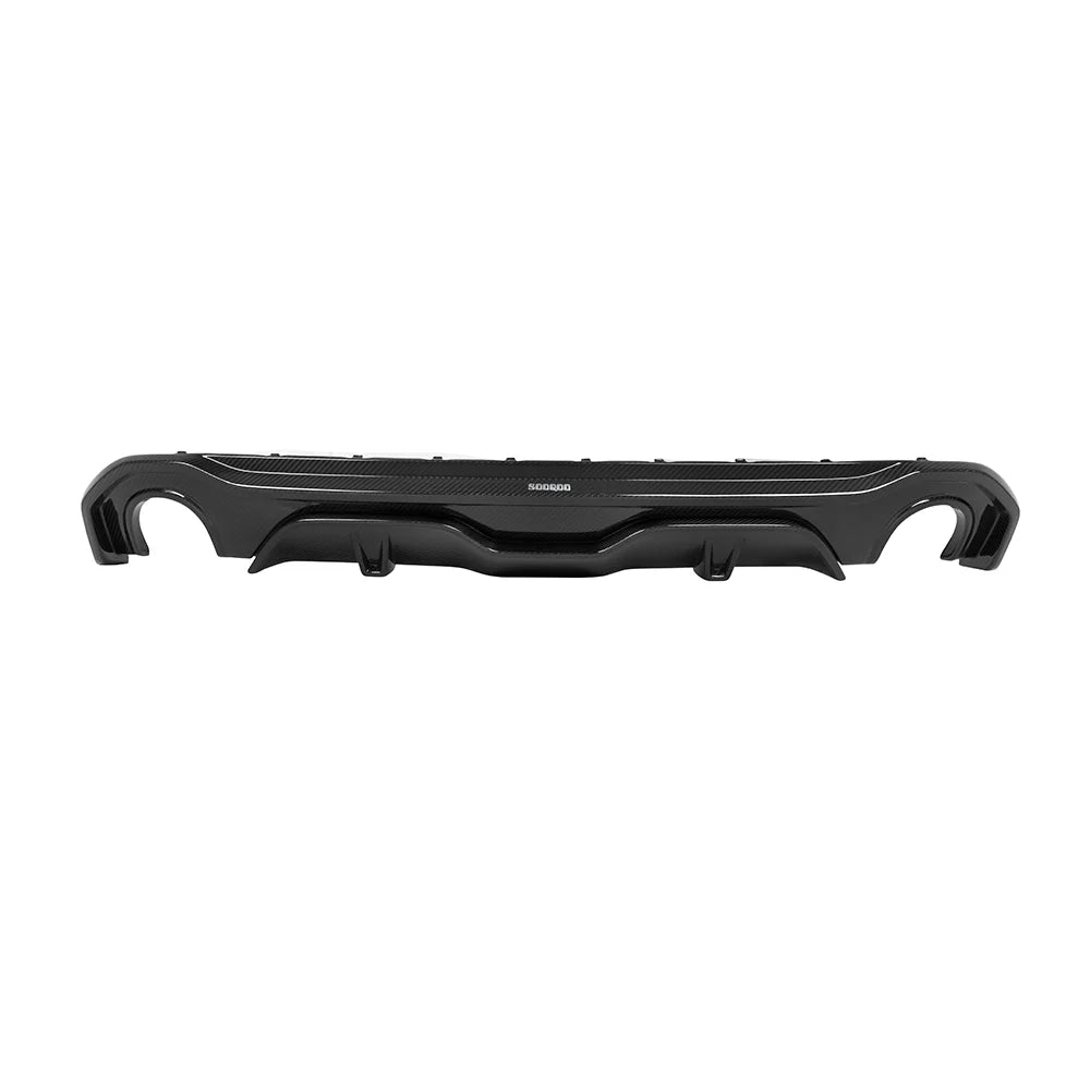 SOOQOO BMW 4 Series G26 Rear Diffuser Dual Tips In Prepreg Carbon Fiber