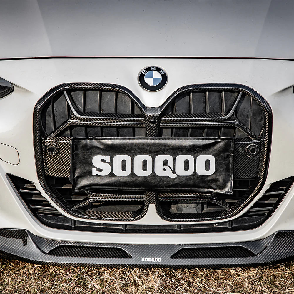 Sooqoo Pre Pregged Dry Carbon Fiber Front Lip for BMW 4 Series G22 G23 2020+