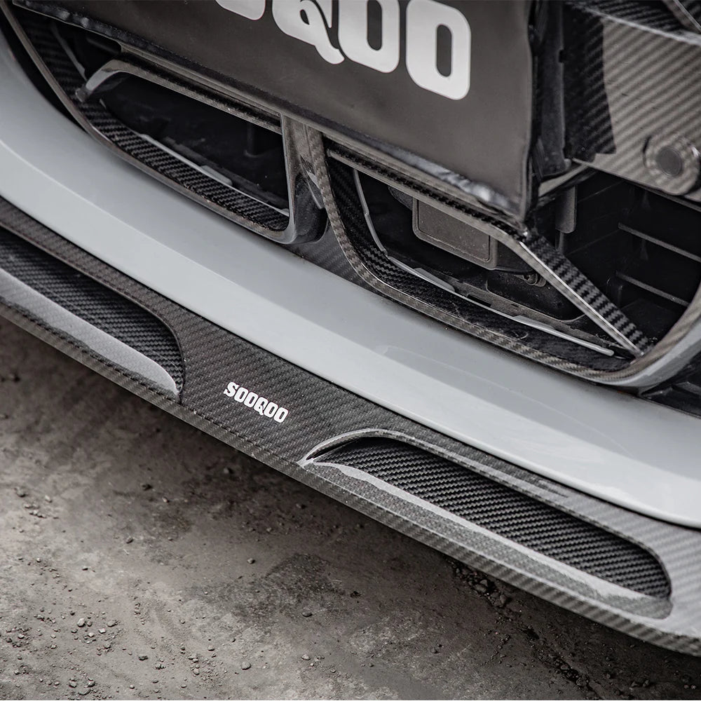 SOOQOO BMW 4 Series G26 Front Lip In Prepreg Carbon Fiber